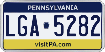 PA license plate LGA5282