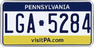 PA license plate LGA5284