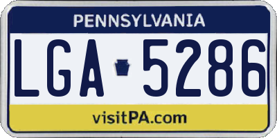 PA license plate LGA5286