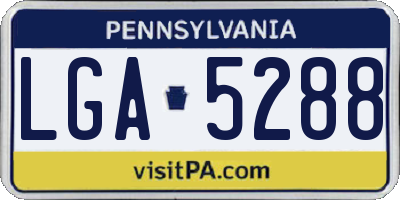 PA license plate LGA5288