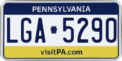 PA license plate LGA5290