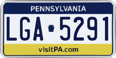 PA license plate LGA5291