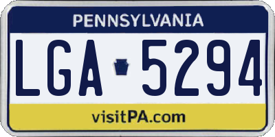 PA license plate LGA5294