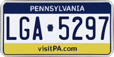 PA license plate LGA5297