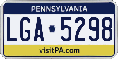 PA license plate LGA5298
