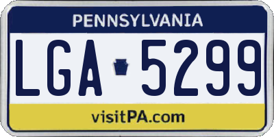 PA license plate LGA5299