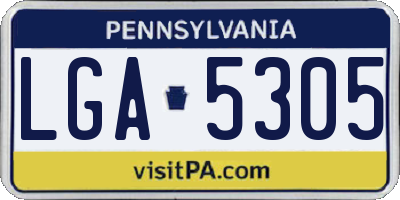 PA license plate LGA5305