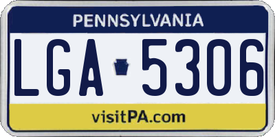 PA license plate LGA5306