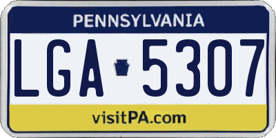 PA license plate LGA5307