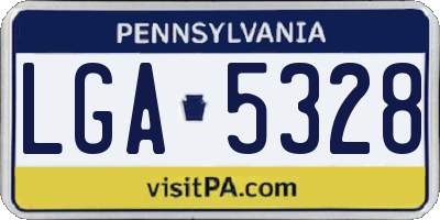 PA license plate LGA5328
