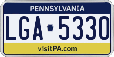 PA license plate LGA5330