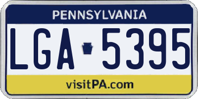 PA license plate LGA5395