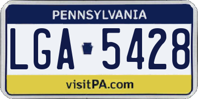 PA license plate LGA5428