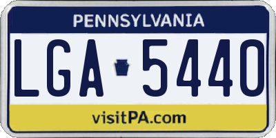 PA license plate LGA5440