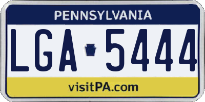 PA license plate LGA5444