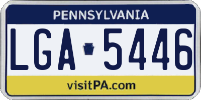PA license plate LGA5446