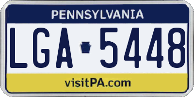 PA license plate LGA5448
