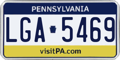 PA license plate LGA5469