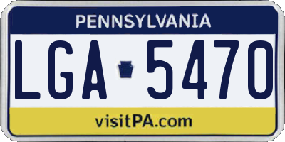 PA license plate LGA5470