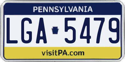 PA license plate LGA5479