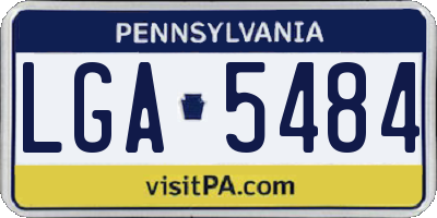 PA license plate LGA5484
