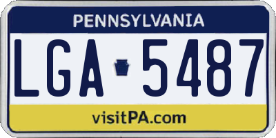 PA license plate LGA5487