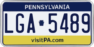 PA license plate LGA5489