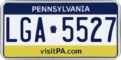 PA license plate LGA5527