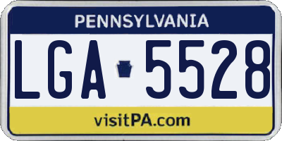 PA license plate LGA5528