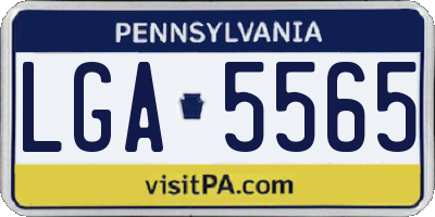 PA license plate LGA5565
