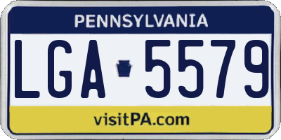 PA license plate LGA5579
