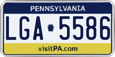 PA license plate LGA5586