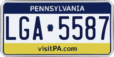 PA license plate LGA5587