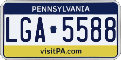 PA license plate LGA5588