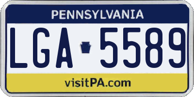 PA license plate LGA5589