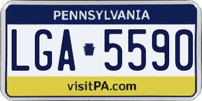 PA license plate LGA5590