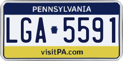 PA license plate LGA5591