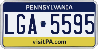 PA license plate LGA5595