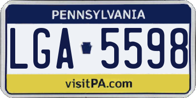 PA license plate LGA5598