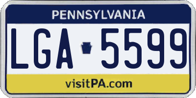 PA license plate LGA5599