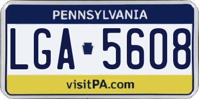 PA license plate LGA5608