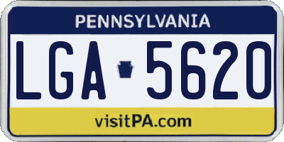 PA license plate LGA5620
