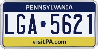 PA license plate LGA5621
