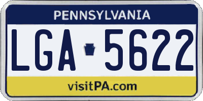 PA license plate LGA5622
