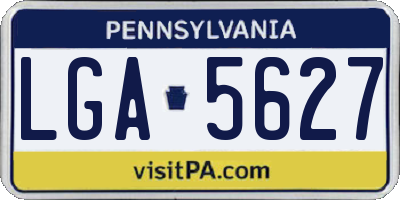 PA license plate LGA5627