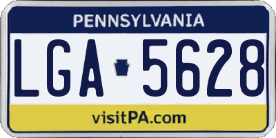 PA license plate LGA5628