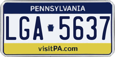 PA license plate LGA5637