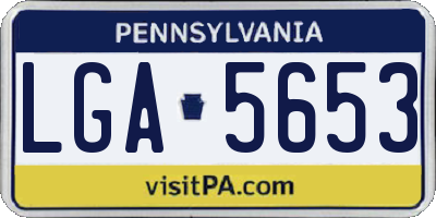 PA license plate LGA5653