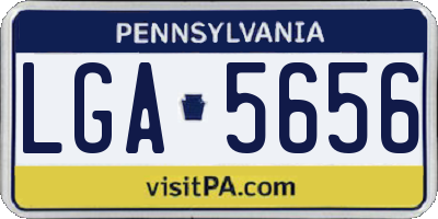 PA license plate LGA5656