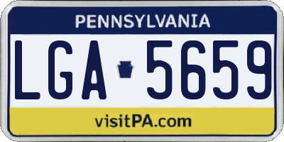 PA license plate LGA5659